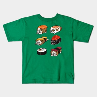 Sushi English Bulldog Kids T-Shirt